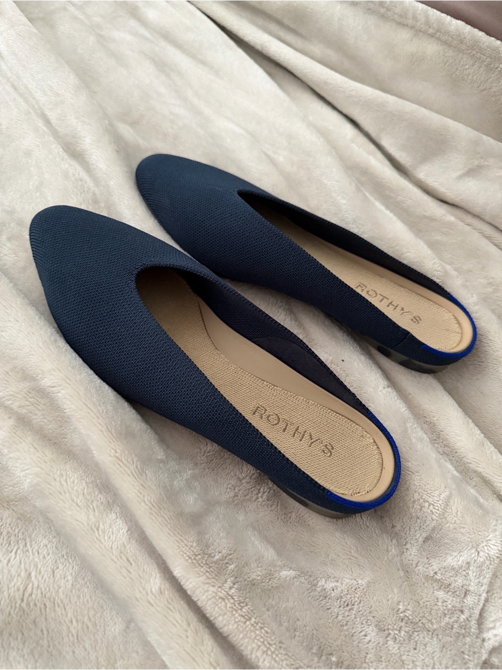 Rothy's Navy Blue Slip-On Mules - Picture 2 of 2
